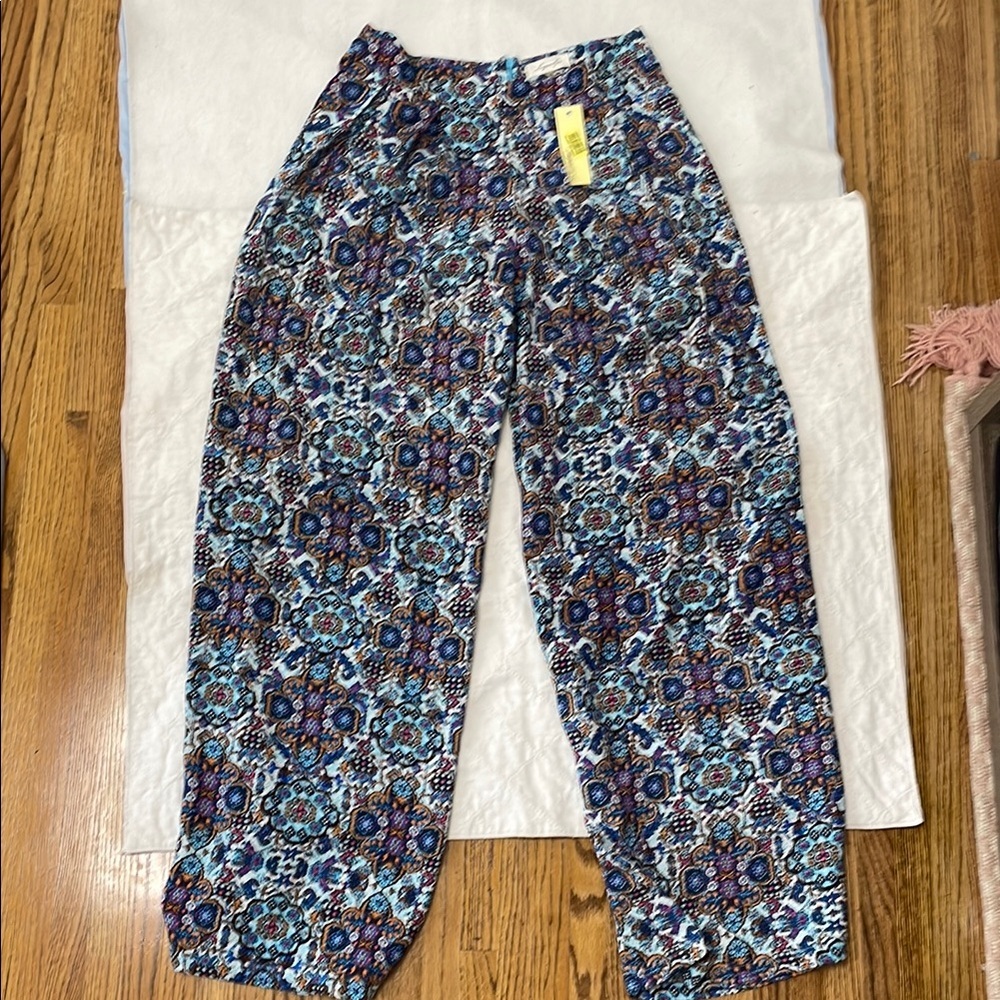 Sugarlips Blue Patterned Wide Leg Pants